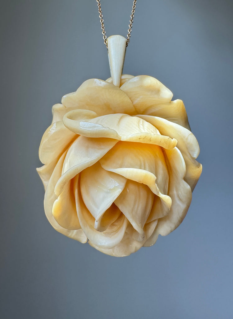 Ivory rose pendant outlet