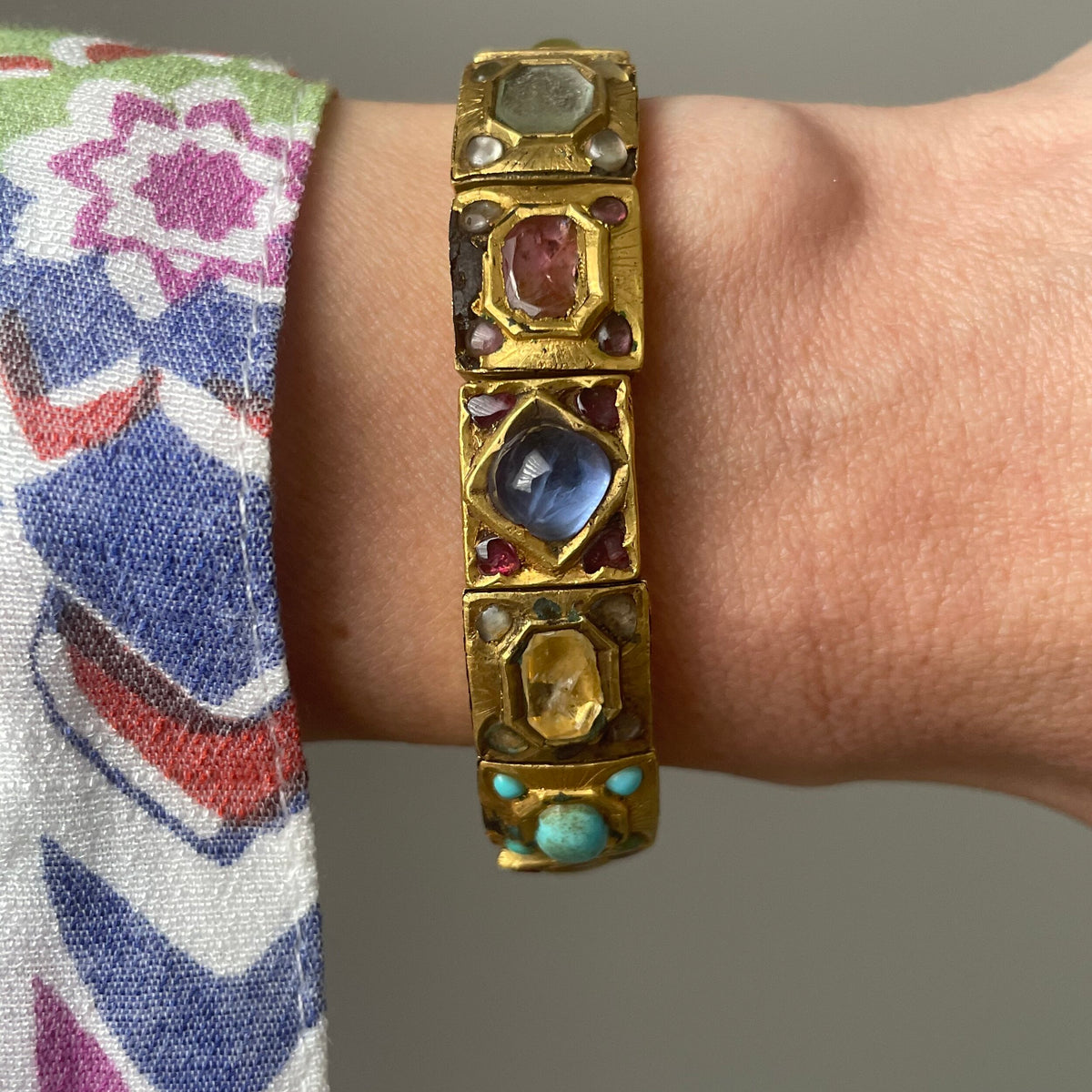Antique Navaratna Nine-Gem Bracelet– Park Avenue Antiques