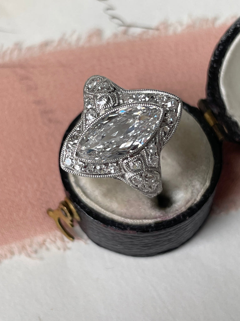 Art deco marquise engagement rings on sale